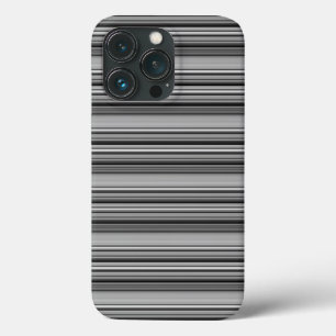 Cute black grey stripes iPhone 13 pro case