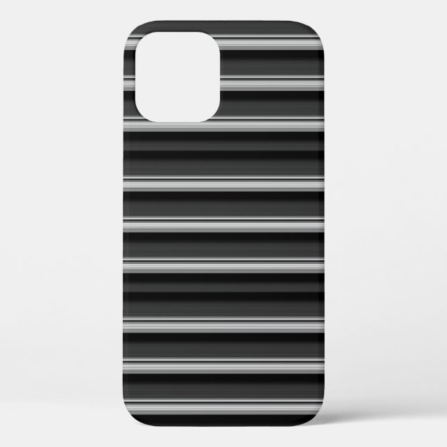 Cute black grey stripes Case-Mate iPhone case (Back)