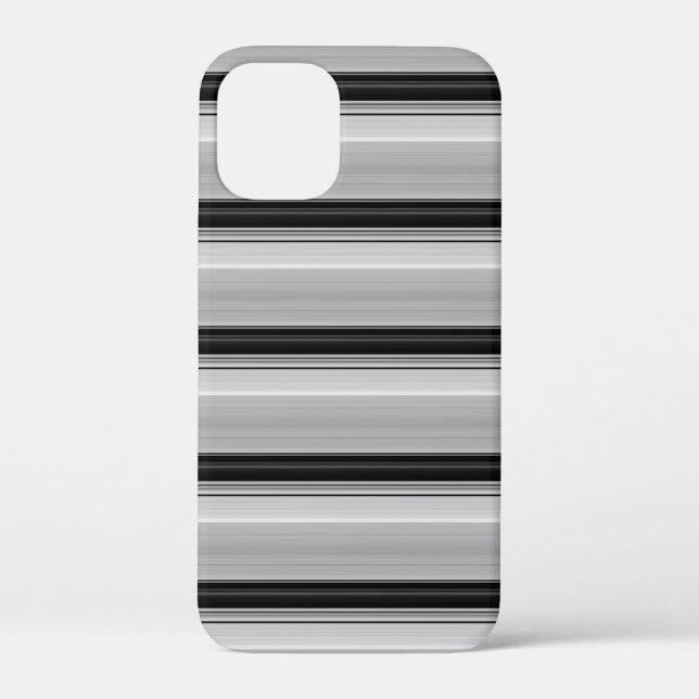 Cute black grey stripes Case-Mate iPhone case (Back)
