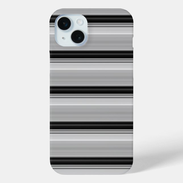 Cute black grey stripes Case-Mate iPhone case (Back)
