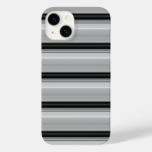 Cute black grey stripes Case-Mate iPhone case (Back)