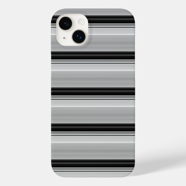 Cute black grey stripes Case-Mate iPhone case (Back)
