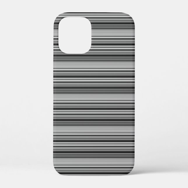 Cute black grey stripes  Case-Mate iPhone case (Back)