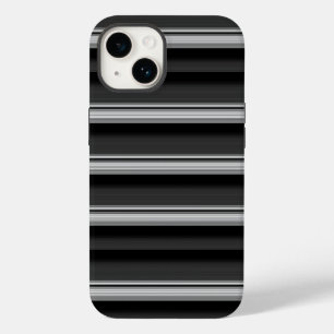 Cute black grey stripes Case-Mate iPhone 14 case