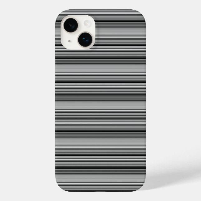 Cute black grey stripes  Case-Mate iPhone case (Back)