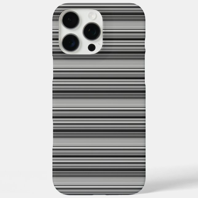 Cute black grey stripes  Case-Mate iPhone case (Back)