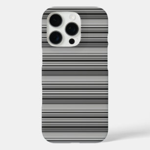 Cute black grey stripes  iPhone 16 pro case