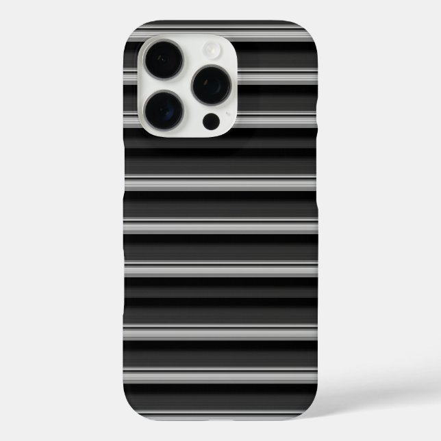 Cute black grey stripes Case-Mate iPhone case (Back)