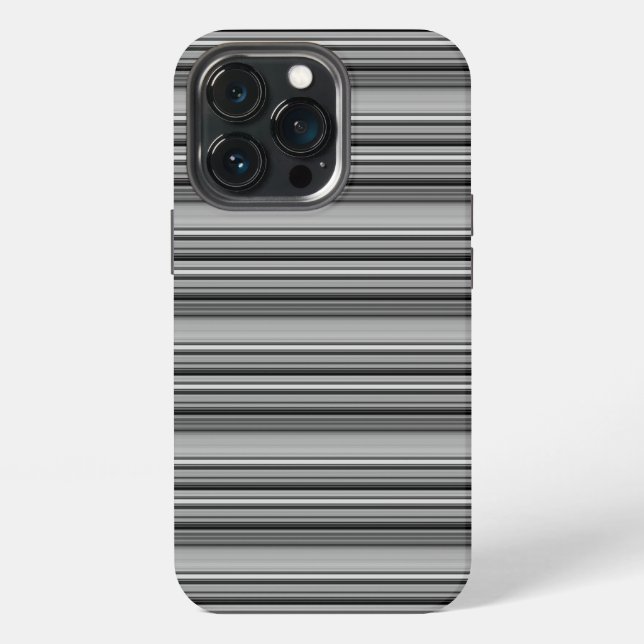Cute black grey stripes  iPhone case (Back)