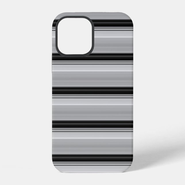 Cute black grey stripes iPhone case (Back)
