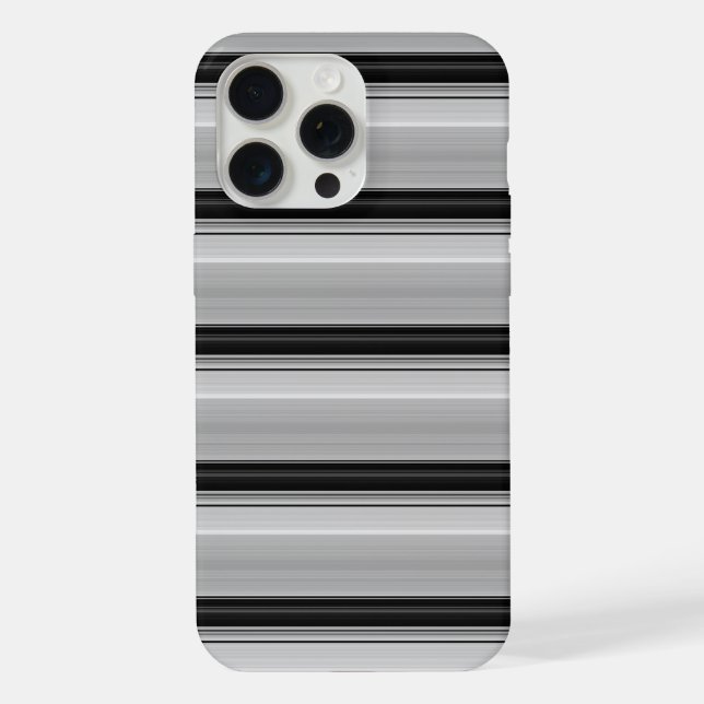 Cute black grey stripes iPhone case (Back)
