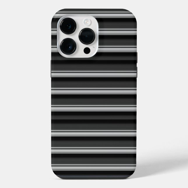 Cute black grey stripes iPhone case (Back)