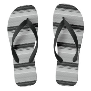 Cute black grey stripes jandals
