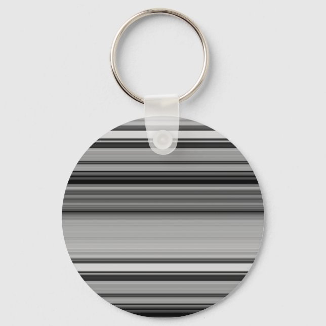 Cute black grey stripes key ring (Front)
