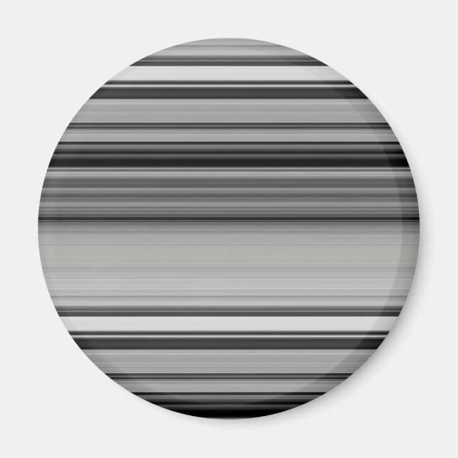 Cute black grey stripes magnet (Front)