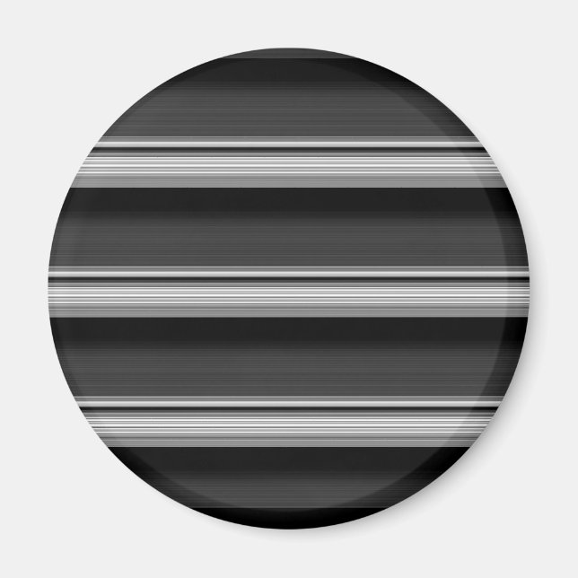 Cute black grey stripes magnet (Front)