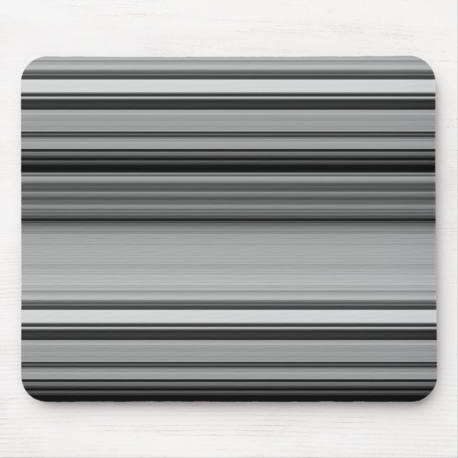 Cute black grey stripes  mouse pad (Front)