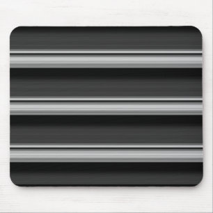 Cute black grey stripes mouse pad