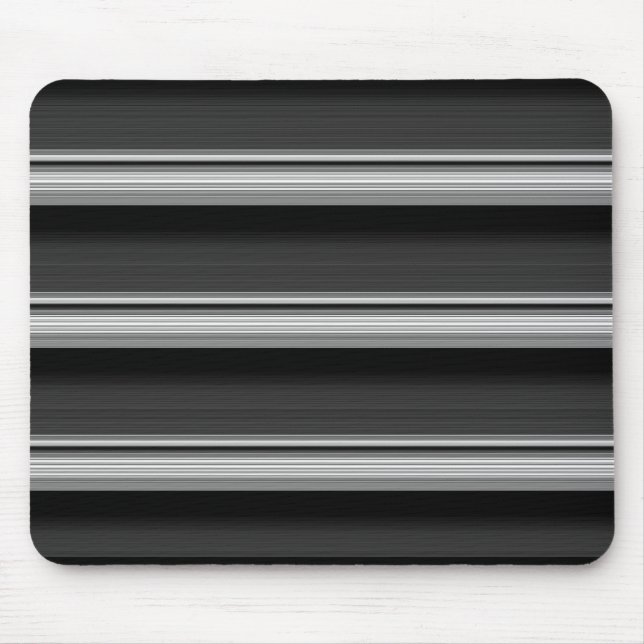 Cute black grey stripes  mouse pad (Front)
