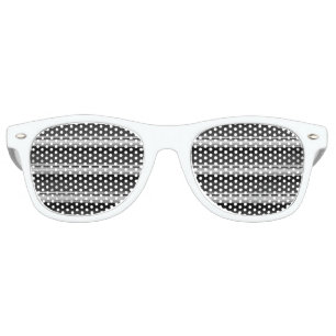 Cute black grey stripes retro sunglasses
