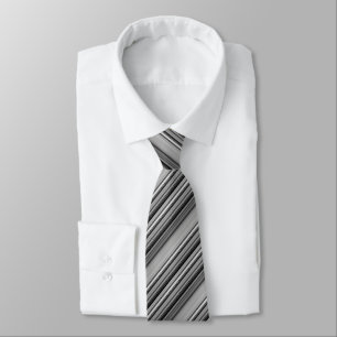 Cute black grey stripes  tie