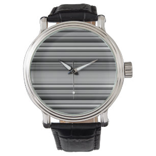 Cute black grey stripes watch
