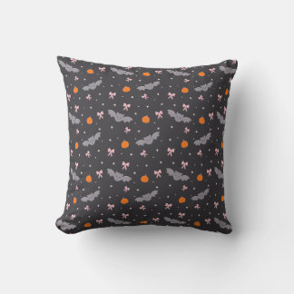 Cute Black Halloween Bat Pattern Pillow