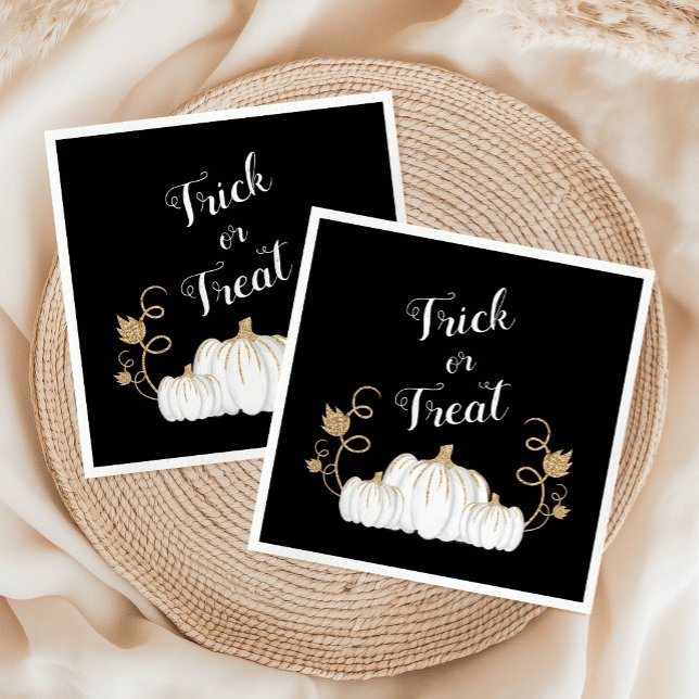 Cute Black Happy Halloween Pumpkin Napkin (Cute Black Happy Halloween Pumpkin Napkins)