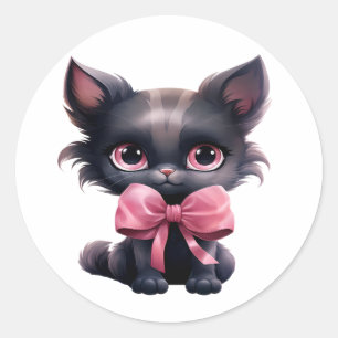 Cute Black Kitten Stickers
