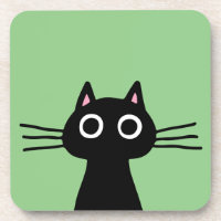 Cute Black Kitty Cat - Funny Feline Animal Art