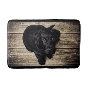 Cute Black Lab Bath Mat