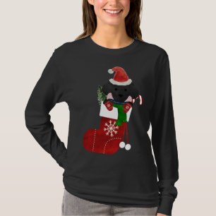 Cute Black Lab Puppy Christmas Stocking T-Shirt