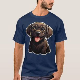 Cute Black Labrador Dog Dogs Chocolate Labradors 4 T-Shirt