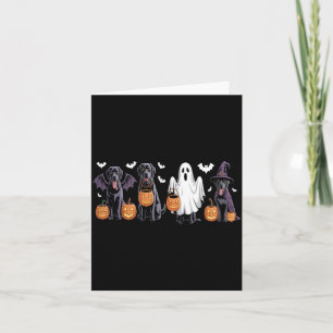 Cute Black Labrador Dog Halloween Pumpkin Labrador Card