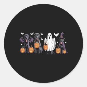 Cute Black Labrador Dog Halloween Pumpkin Labrador Classic Round Sticker