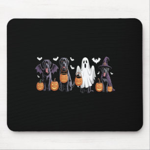 Cute Black Labrador Dog Halloween Pumpkin Labrador Mouse Pad
