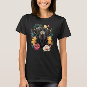 Cute black Labrador Dog on black Labrador Retrieve T-Shirt