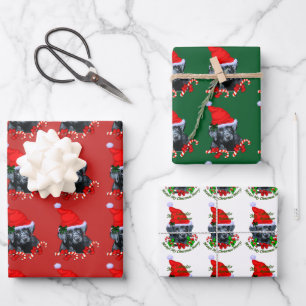 Cute Black Labrador Retriever Christmas Wrapping Paper Sheet