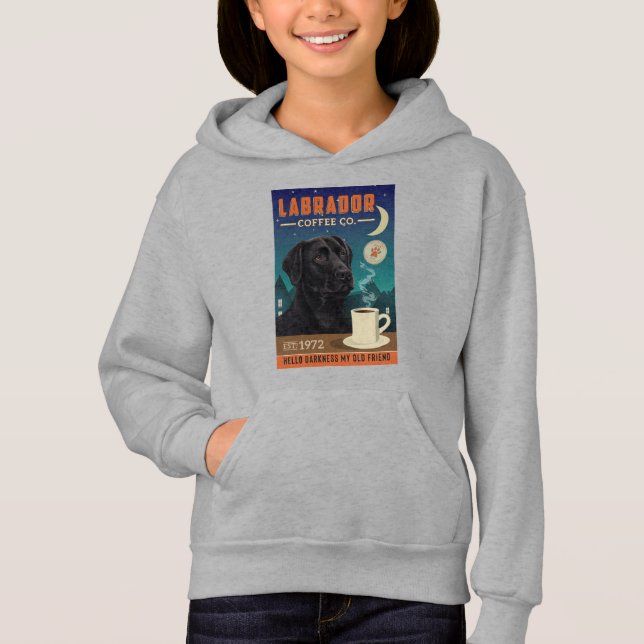 Cute Black Labrador Retriever Dog Coffee Lover (Front)