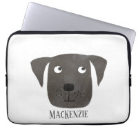 Cute Black Labrador Retriever Dog Custom Name