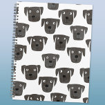 Cute Black Labrador Retriever Dog Planner<br><div class="desc">Whimsical and fun black labrador retriever dog pattern. Perfect for animal lovers and dog people.  Original art by Nic Squirrell.</div>