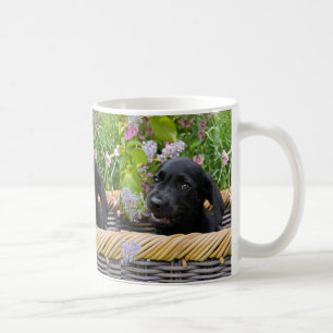 Cute Black Labrador Retriever Dog Puppy Pet Photo Coffee Mug