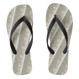 Cute Black LIGHT BROWN Modern Woman Flip Flops
