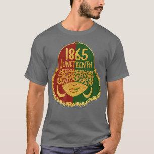 Cute Black Messy Bun Girls Kids Juneteenth Celebra T-Shirt