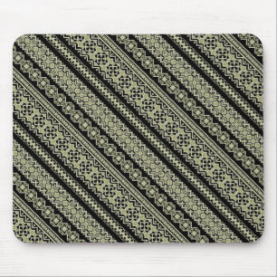 Cute black olive ukraine ornament background mouse pad