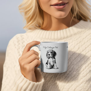 Cute Black on White My Cottage Pet Coffee Mug