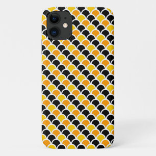 Cute black orange moroccan pattern design Case-Mate iPhone case