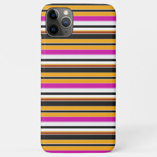Cute black orange stripes Case-Mate iPhone case