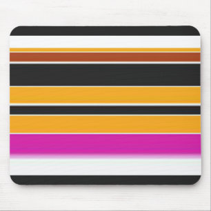 Cute black orange stripes mouse pad
