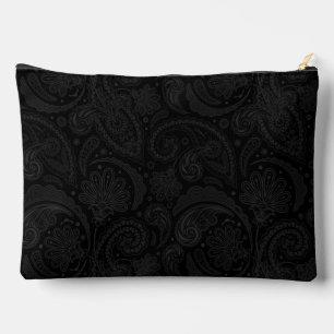 Cute black paisley pattern leggings accessory pouch